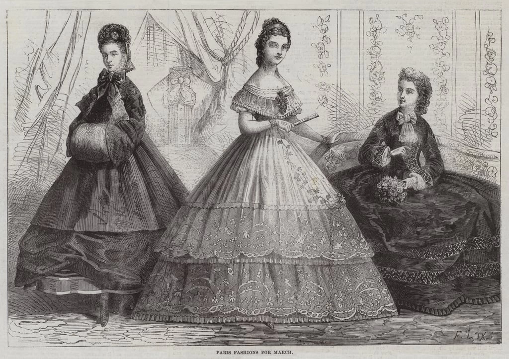Frederic Theodore Lix - Moda di Parigi per marzo